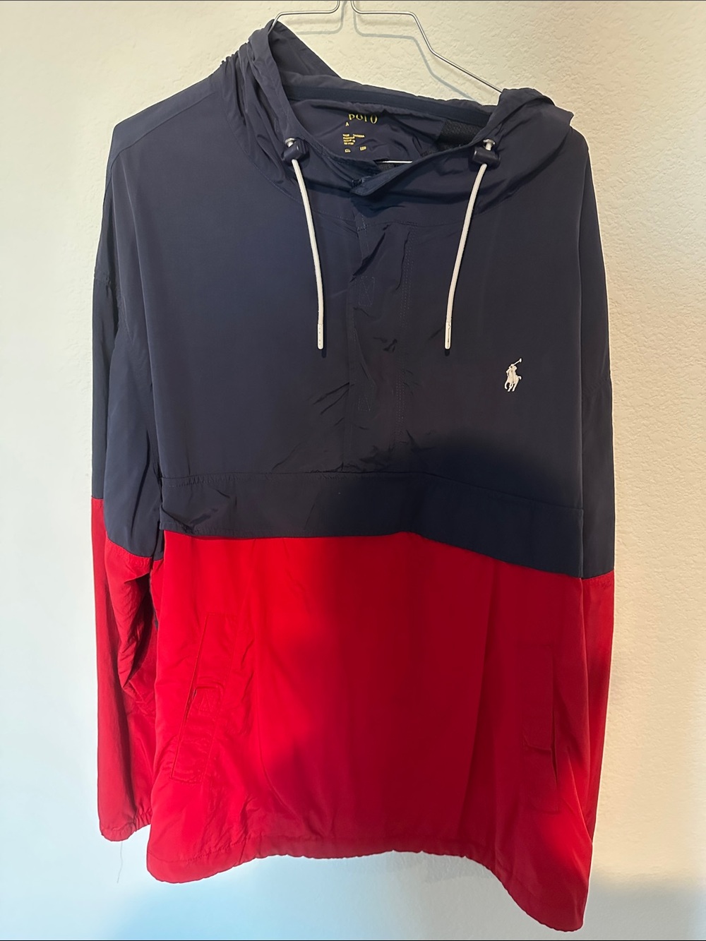 Polo by Ralph Lauren Navy & Red Pullover Anorak Jacket 2XL
